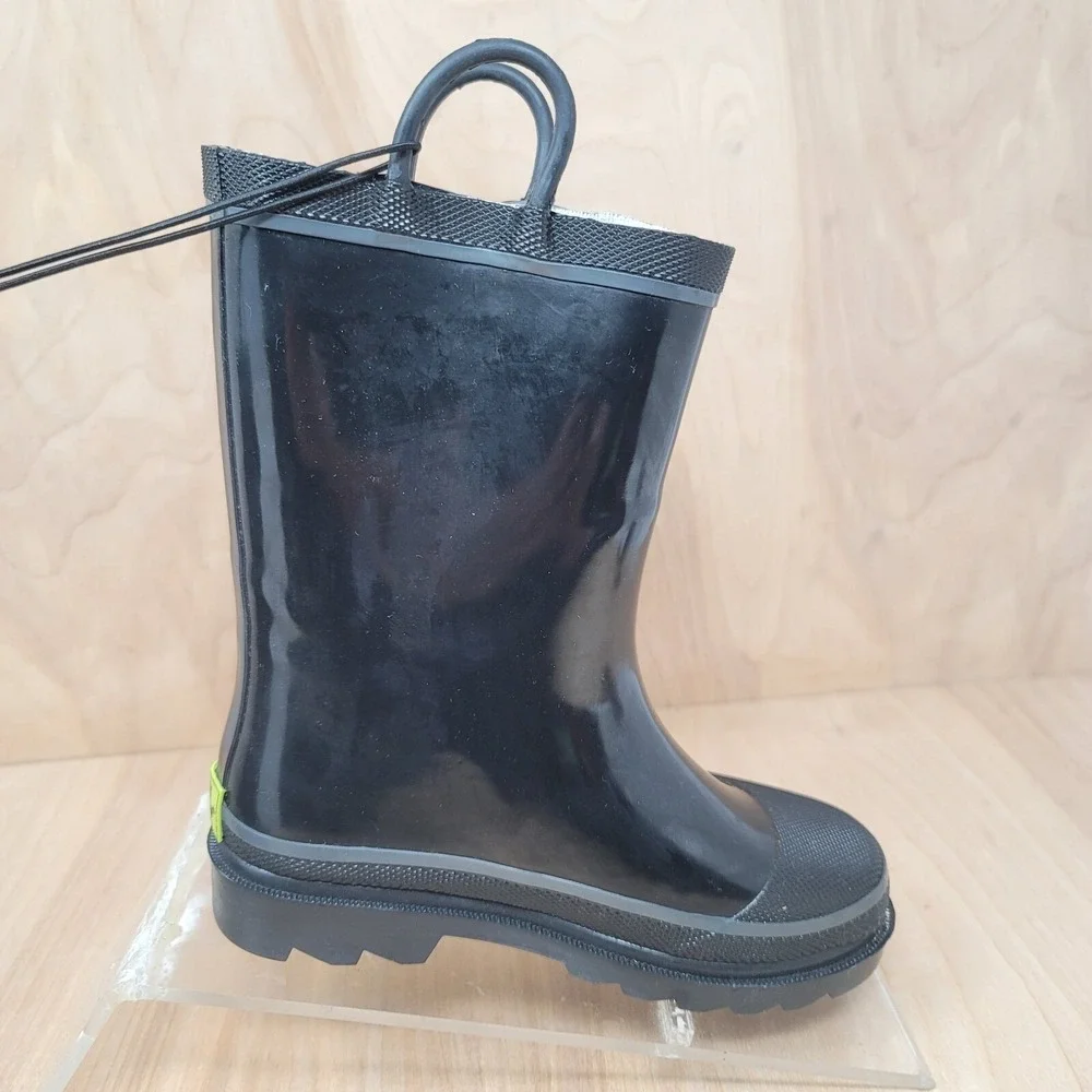 Western Chief Kids Rain Boots Sz 12 M Firechief 2 Black Rubber 4900600